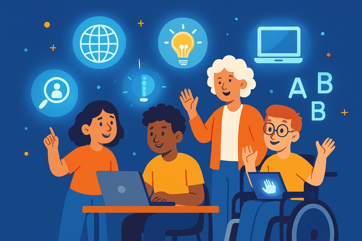 Illustration representing our commitment to universal learning and educational accessibility for all students.